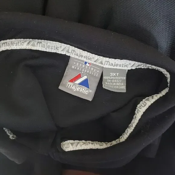 Chicago White Sox Polo Shirt Adult 3XLT Black White Majestic Breathable MLB Mens - Picture 9 of 10